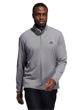 NWT Adidas men's 3-stripe 1/4 zip golf pullover L